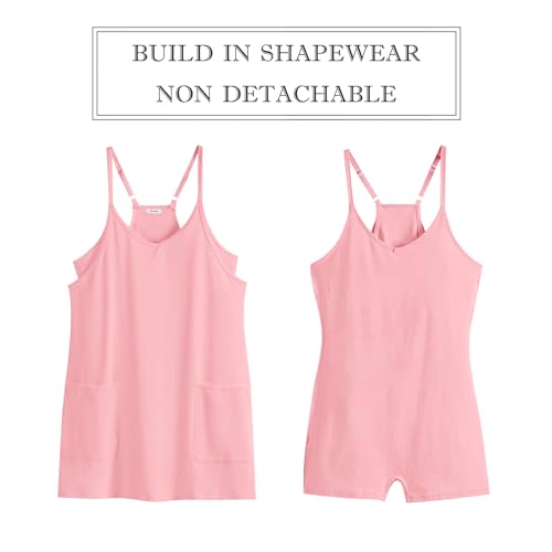 Prinbara Women 2024 Summer Mini Romper Dress Tennis Athletic Shorts Sundress Built in Shapewear Casual Workout Trendy Outfits