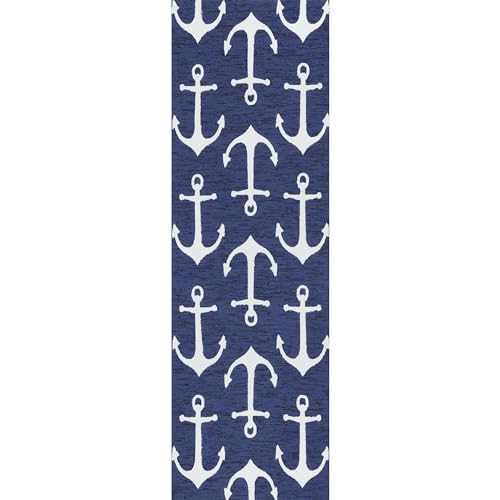 nuLOOM Hand Hooked Despina Indoor/ Outdoor Accent Rug, 2x3, Navy