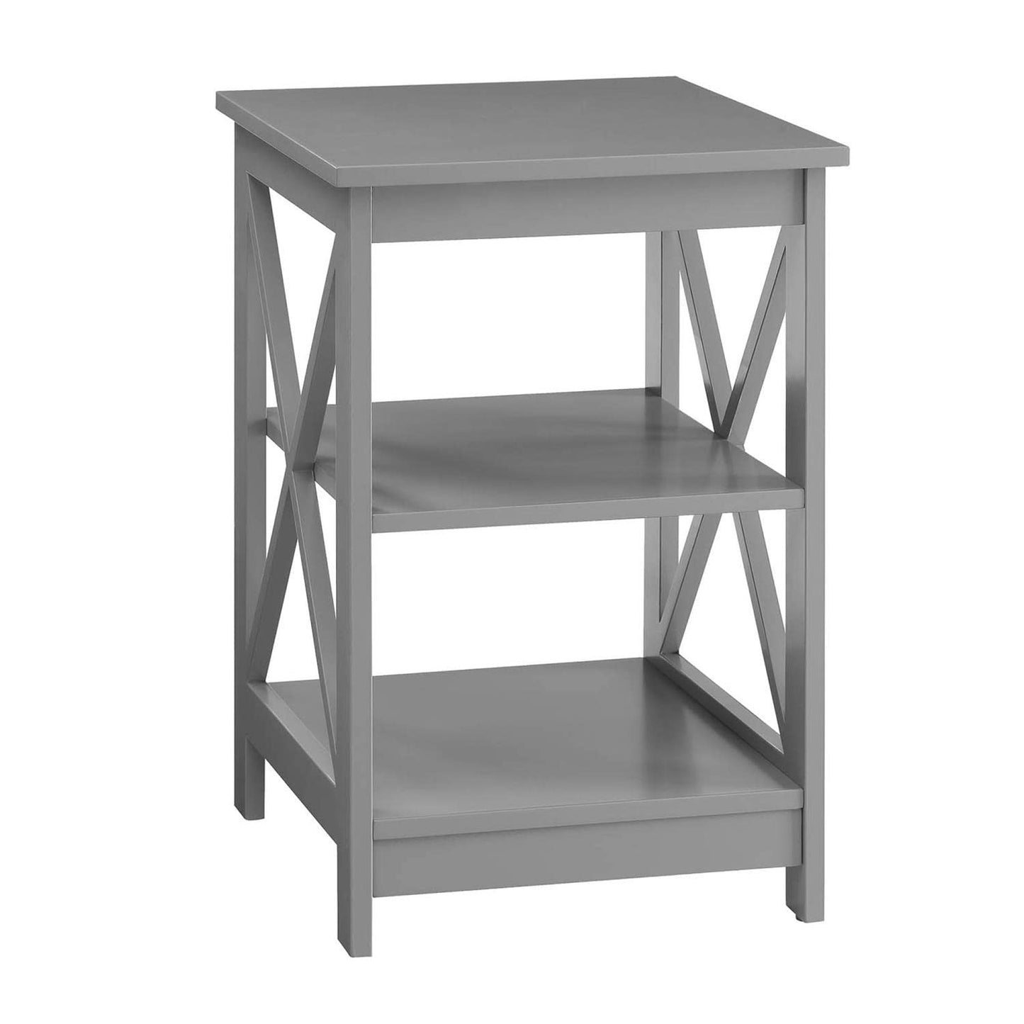 Convenience Concepts Oxford End Table with Shelves, Sea Foam Blue