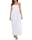 HDE Women's Strapless Maxi Dress Plus Size Tube Top Long Skirt Sundress Cover Up