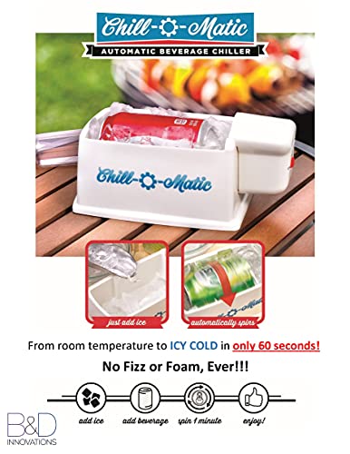 Instant Beverage Cooler, Chill Drinks in 60 Seconds with this Portable Cooling Device - Perfect for Outdoor Activities and Parties