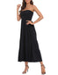 HDE Women's Strapless Maxi Dress Plus Size Tube Top Long Skirt Sundress Cover Up