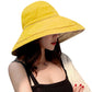 Women Wide Brim Sun Hats Metal Wired Edge Summer UV Protection Beach Fishing Hat for Hiking Garden Travel Chin Strap