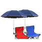 Chair Umbrella with Universal Clamp,46 inches UPF 50+ Clip on Parasol for Patio chair Beach Chairs Wheelchairs Golf Carts (Dark Blue)