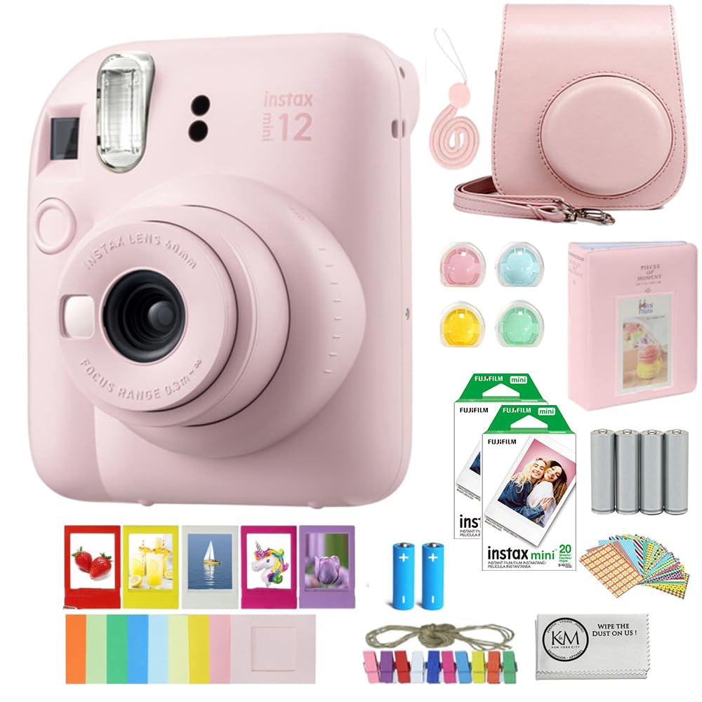 Fujifilm Instax Mini 12 Instant Film Camera, Clay White