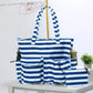 LEDAOU Large Beach Tote Bag Women Waterproof Sandproof Zipper Beach Tote Bag for Pool Gym Grocery Travel with Wet Pocket