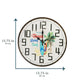 12 Inch Beach Themed Wall Clock, Rustic Weathered Boards in Coastal Colors with Silent Non Ticking Movement