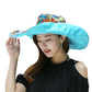 Women's Foldable Floppy Reversible Travel Beach Sun Visor Hat Wide Brim UPF 50+