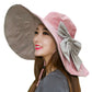 Women's Foldable Floppy Reversible Travel Beach Sun Visor Hat Wide Brim UPF 50+