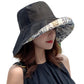 Women Wide Brim Sun Hats Metal Wired Edge Summer UV Protection Beach Fishing Hat for Hiking Garden Travel Chin Strap