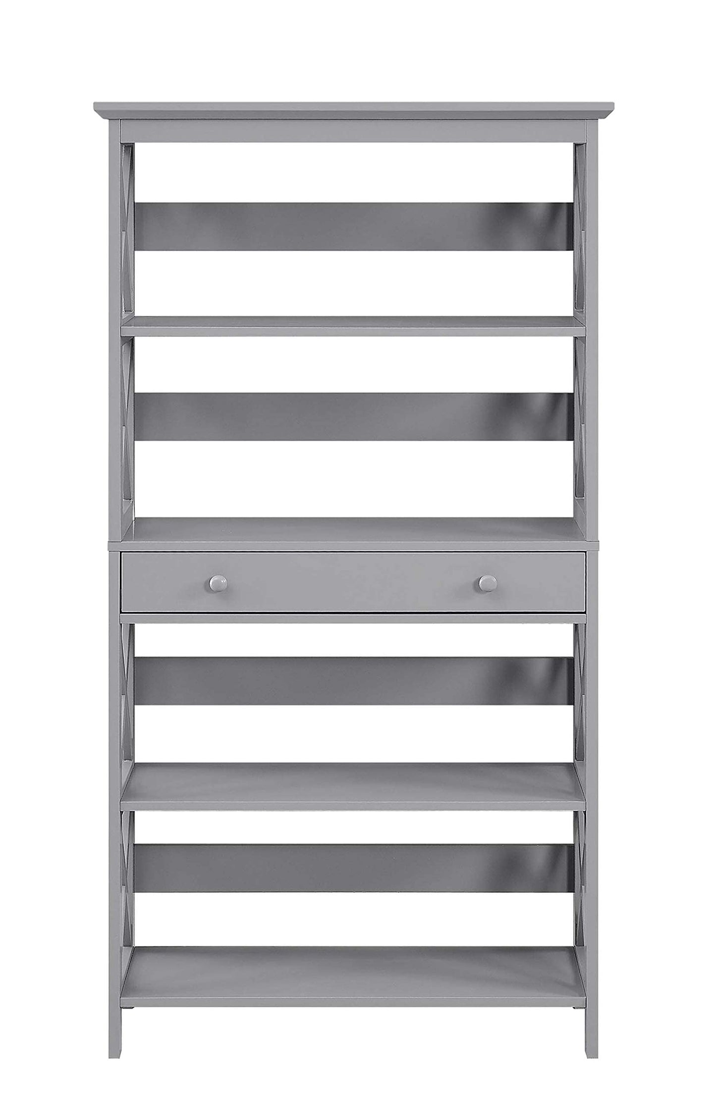 Convenience Concepts Oxford 5 Tier Bookcase with Drawer, Sea Foam