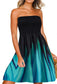 Zyyfly Womens Summer Beach Dresses Strapless Cover Ups Dress Tube Top Sundresses