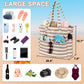 LEDAOU Large Beach Tote Bag Women Waterproof Sandproof Zipper Beach Tote Bag for Pool Gym Grocery Travel with Wet Pocket