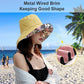 Women Wide Brim Sun Hats Metal Wired Edge Summer UV Protection Beach Fishing Hat for Hiking Garden Travel Chin Strap