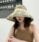 Women Wide Brim Sun Hats Metal Wired Edge Summer UV Protection Beach Fishing Hat for Hiking Garden Travel Chin Strap