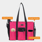 TOPDesign Utility Water Resistant Tote Bag with 13 Exterior & Interior Pockets, Top Zipper Closure & Thick Bottom Support