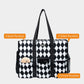 TOPDesign Utility Water Resistant Tote Bag with 13 Exterior & Interior Pockets, Top Zipper Closure & Thick Bottom Support