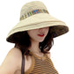 Women Wide Brim Sun Hats Metal Wired Edge Summer UV Protection Beach Fishing Hat for Hiking Garden Travel Chin Strap