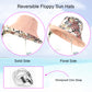 Women Wide Brim Sun Hats Metal Wired Edge Summer UV Protection Beach Fishing Hat for Hiking Garden Travel Chin Strap