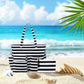 LEDAOU Large Beach Tote Bag Women Waterproof Sandproof Zipper Beach Tote Bag for Pool Gym Grocery Travel with Wet Pocket