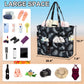 LEDAOU Large Beach Tote Bag Women Waterproof Sandproof Zipper Beach Tote Bag for Pool Gym Grocery Travel with Wet Pocket