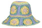 Womens Straw Sun Hat Floral Woven Bucket Hat Fishing Hat Beach Hat Hand Woven Foldable Cap