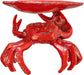 Distressed Red Decorative Cast Iron Crab Shaped Dish