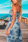 Zyyfly Womens Summer Beach Dresses Strapless Cover Ups Dress Tube Top Sundresses