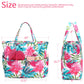 LEDAOU Large Beach Tote Bag Women Waterproof Sandproof Zipper Beach Tote Bag for Pool Gym Grocery Travel with Wet Pocket