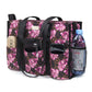 TOPDesign Utility Water Resistant Tote Bag with 13 Exterior & Interior Pockets, Top Zipper Closure & Thick Bottom Support