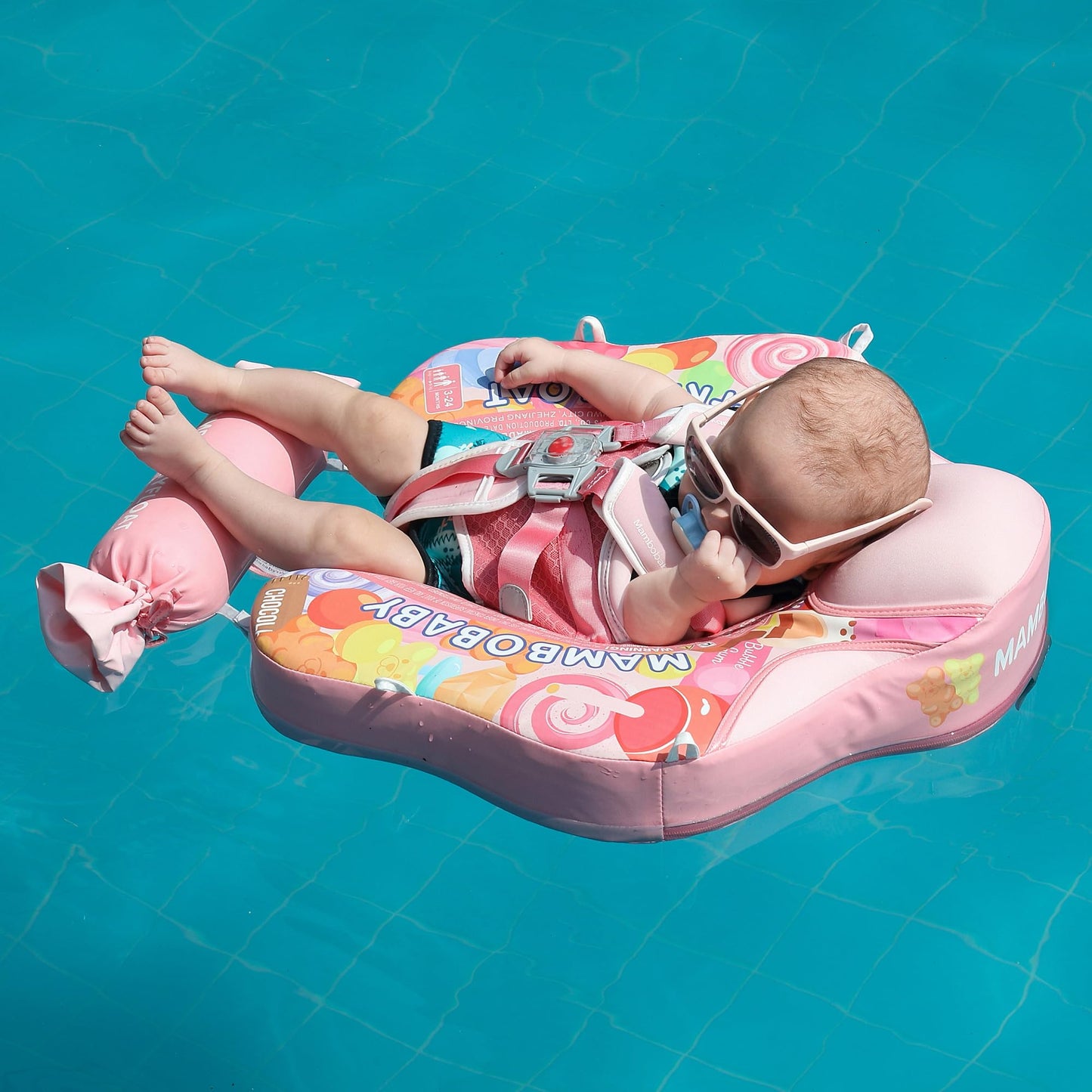 Mambobaby Add Tail Newest Baby Float with Sun Canopy – Special Edition Pink