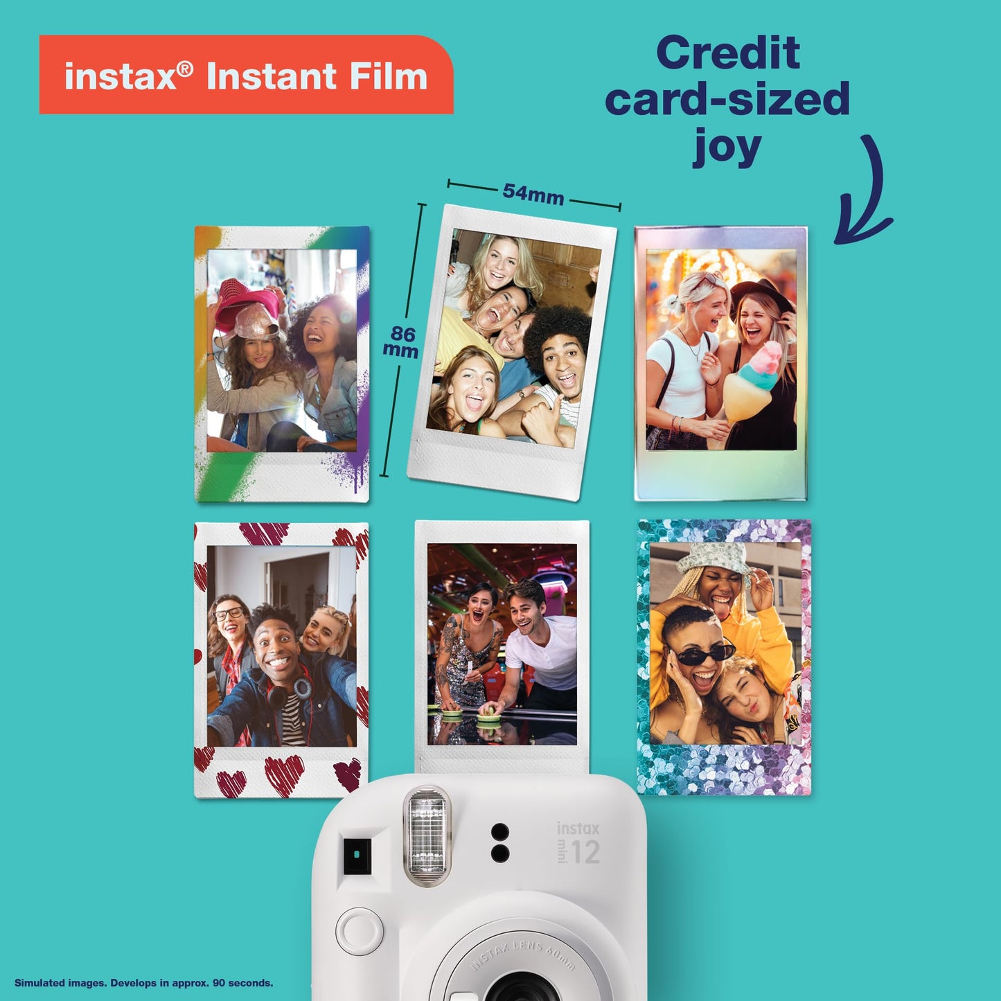 Fujifilm Instax Mini 12 Instant Film Camera, Clay White