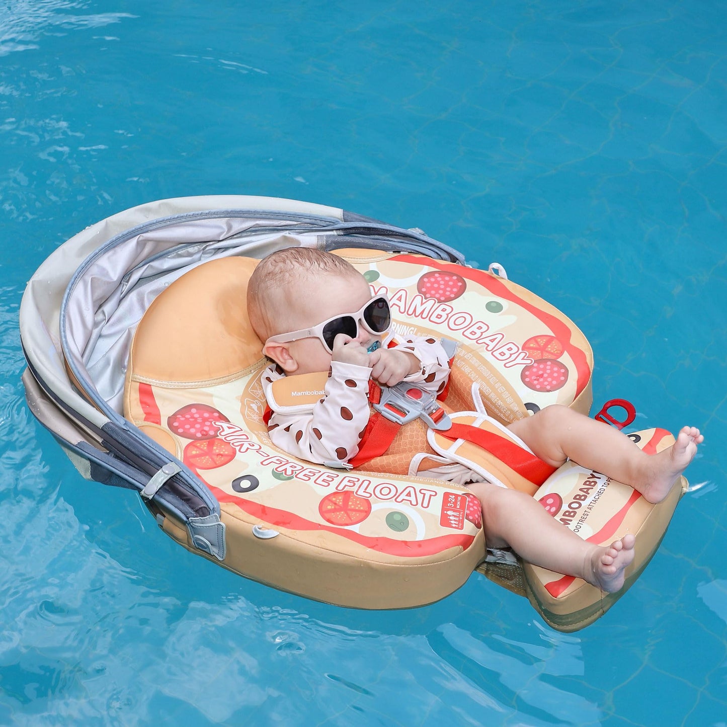 Mambobaby Add Tail Newest Baby Float with Sun Canopy – Special Edition Pink