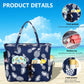 LEDAOU Large Beach Tote Bag Women Waterproof Sandproof Zipper Beach Tote Bag for Pool Gym Grocery Travel with Wet Pocket