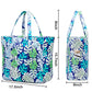 LEDAOU Large Beach Tote Bag Women Waterproof Sandproof Zipper Beach Tote Bag for Pool Gym Grocery Travel with Wet Pocket