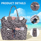 LEDAOU Large Beach Tote Bag Women Waterproof Sandproof Zipper Beach Tote Bag for Pool Gym Grocery Travel with Wet Pocket