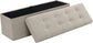 Ornavo Home 45 Inch Folding Storage Ottoman with Storage Bench, Long Large Storage Ottoman Bench, Storage Chest, Foot Rest Stool, Bedroom Bench with Storage - (Gray)