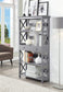 Convenience Concepts Oxford 5 Tier Bookcase with Drawer, Sea Foam