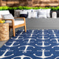 nuLOOM Hand Hooked Despina Indoor/ Outdoor Accent Rug, 2x3, Navy