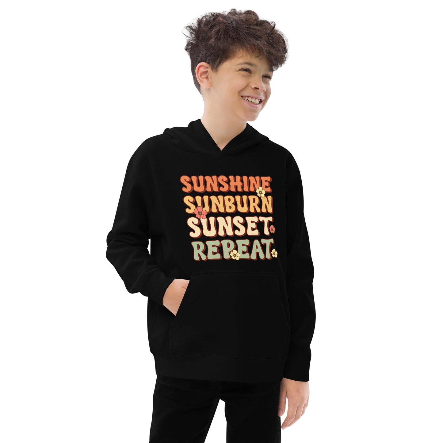 SUNSHINE SUNBURN SUNSET REPEAT HOODIE