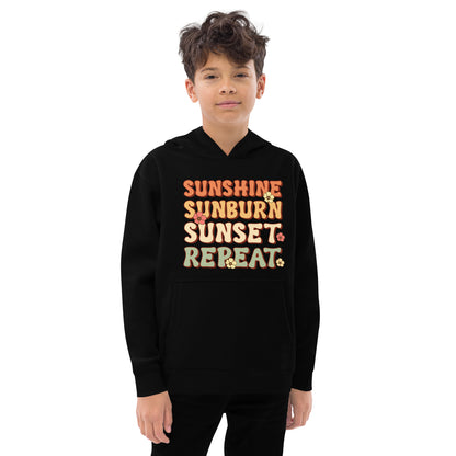 SUNSHINE SUNBURN SUNSET REPEAT HOODIE