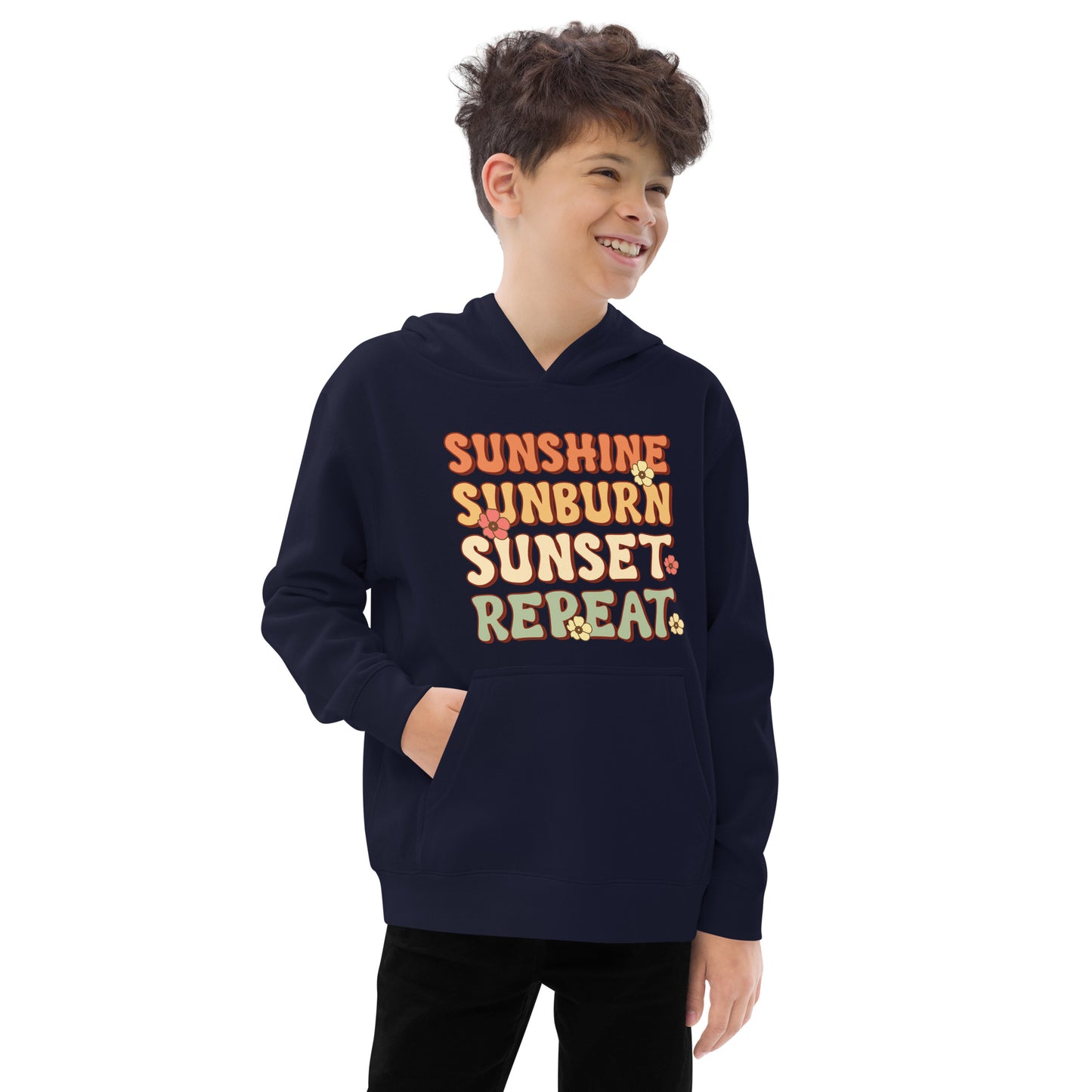 SUNSHINE SUNBURN SUNSET REPEAT HOODIE