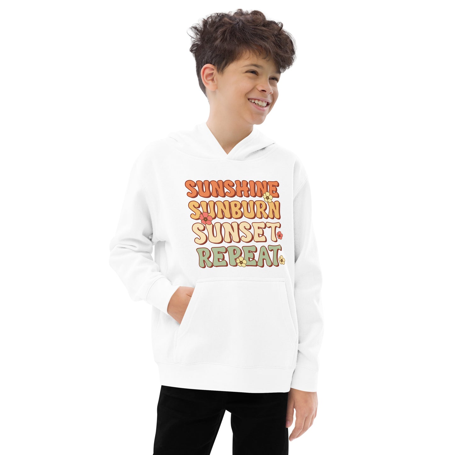 SUNSHINE SUNBURN SUNSET REPEAT HOODIE