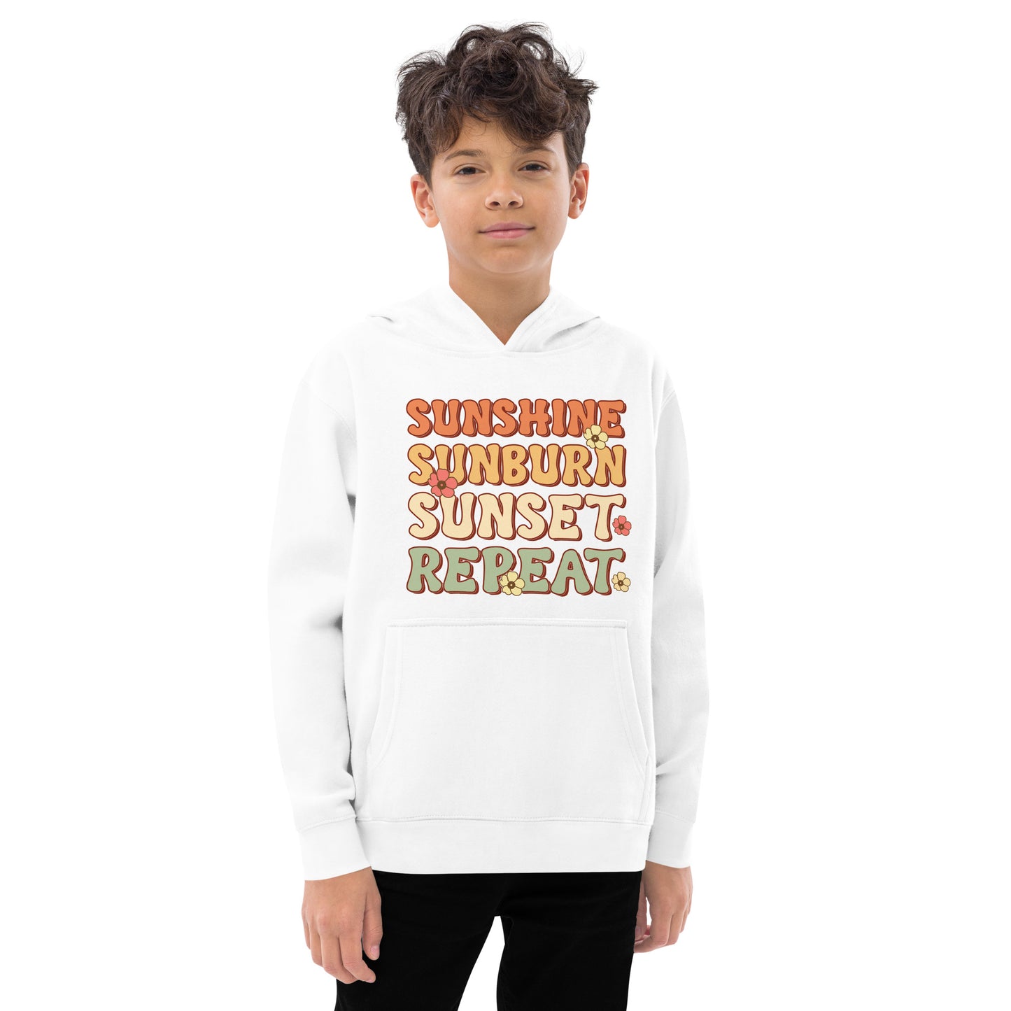 SUNSHINE SUNBURN SUNSET REPEAT HOODIE