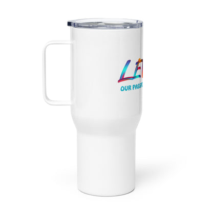 Travel mug with a handle