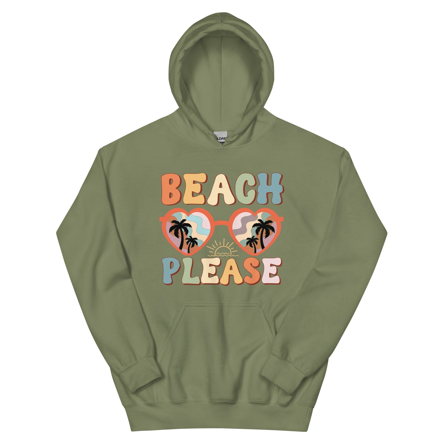 BEACH PLEASE UNISEX HOODIE