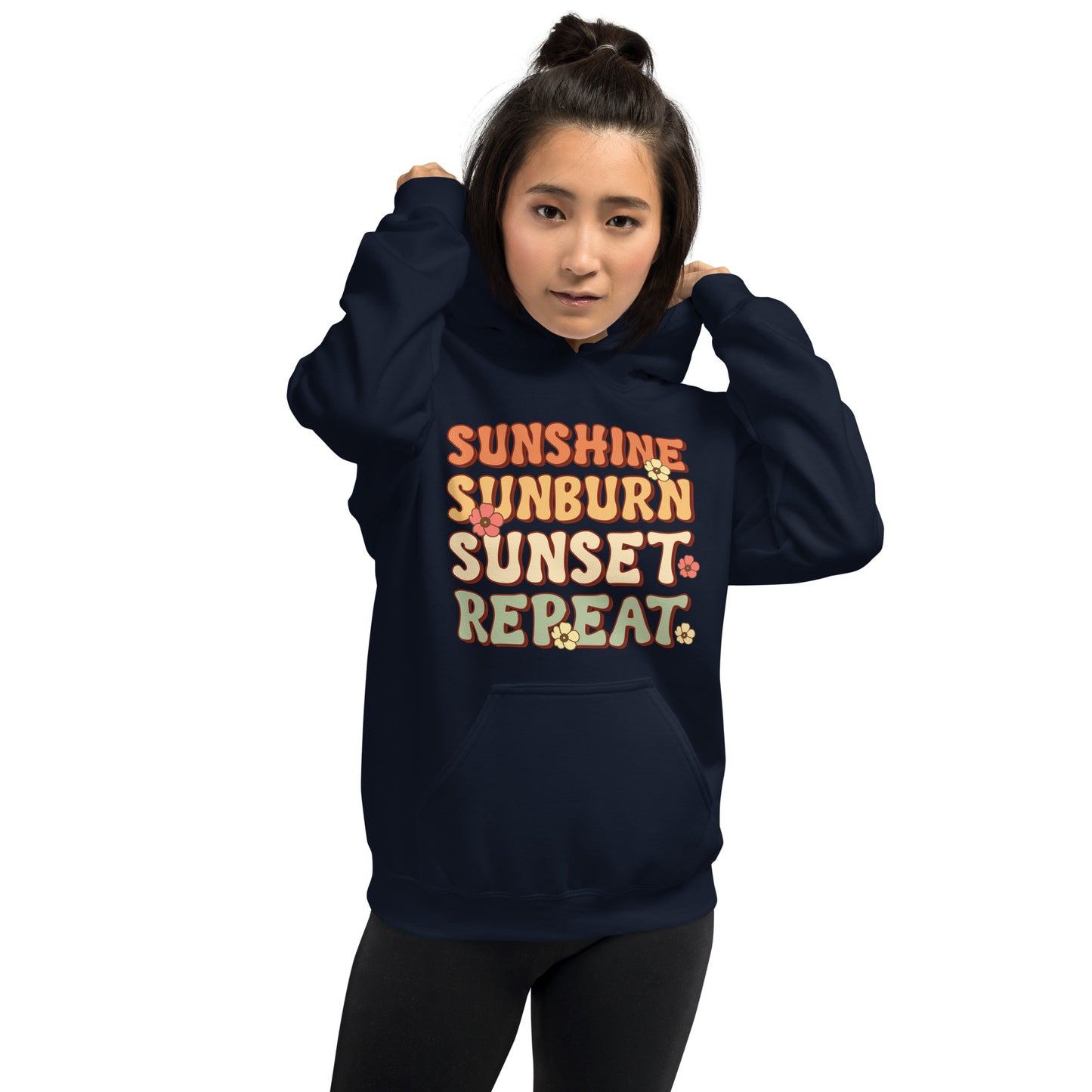 SUNSHINE SUNBURN SUNSET REPEAT HOODIE