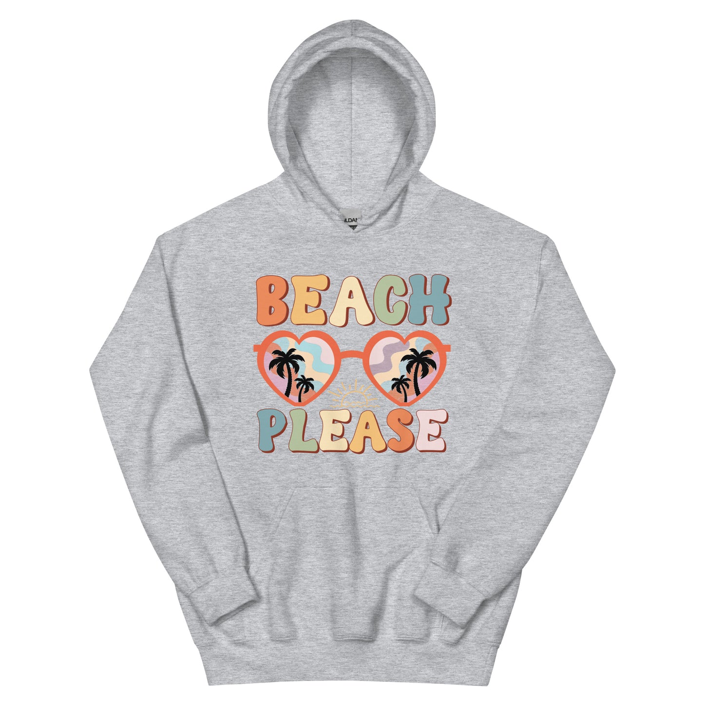 BEACH PLEASE UNISEX HOODIE