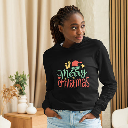 MERRY CHRISTMAS HOODED LONG SLEEVE