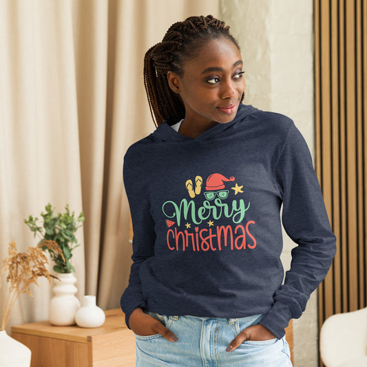 MERRY CHRISTMAS HOODED LONG SLEEVE